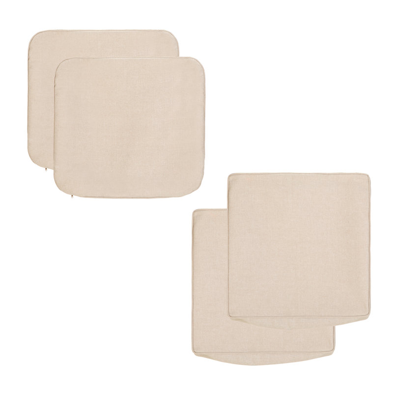 4 - Piece Cushion Cover Cushion Color: Beige