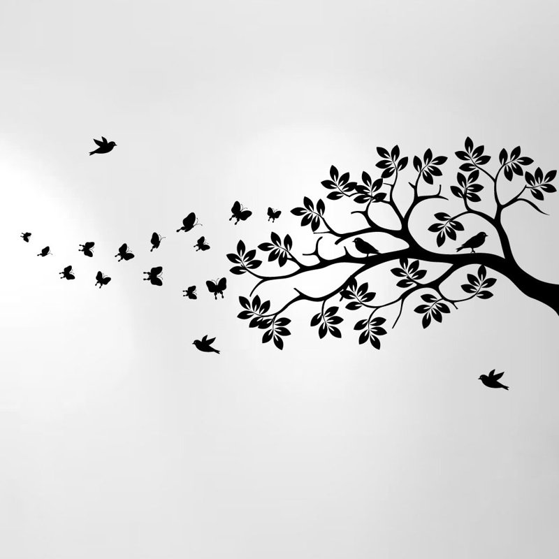 Isabelle Max Tree Branch Erfly Bird Vinyl Nursery Wall Decal Reviews Wayfair Isabelle Max Tree Branch Erfly