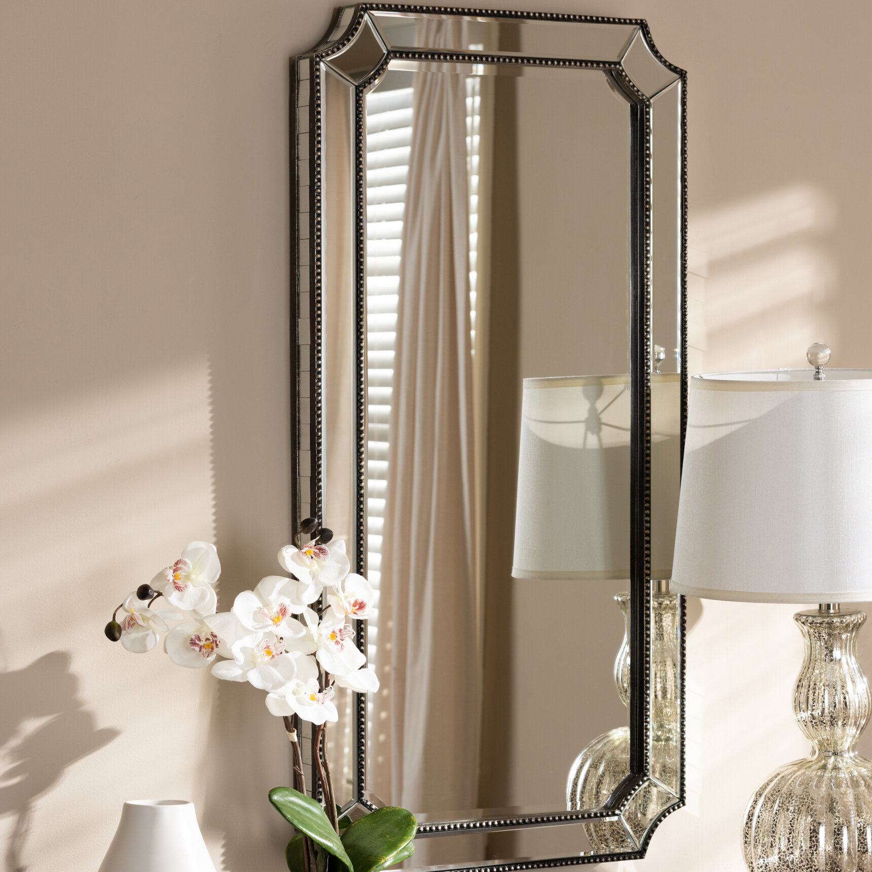 House of Hampton® Jerrell Irregular Wood Wall Mirror & Reviews | Wayfair