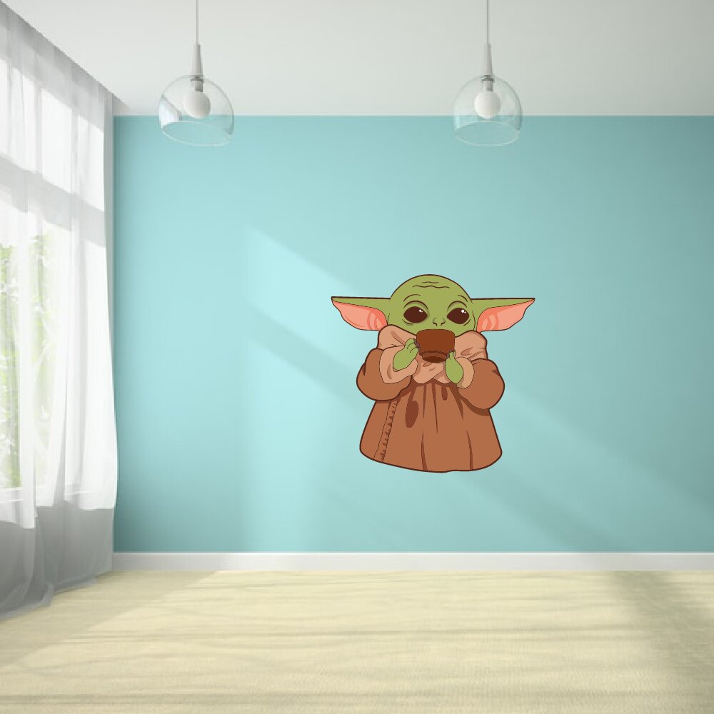 Baby Yoda 3D Window Decal Wall Sticker Home Decor Art Mural Star Wars TV W120 