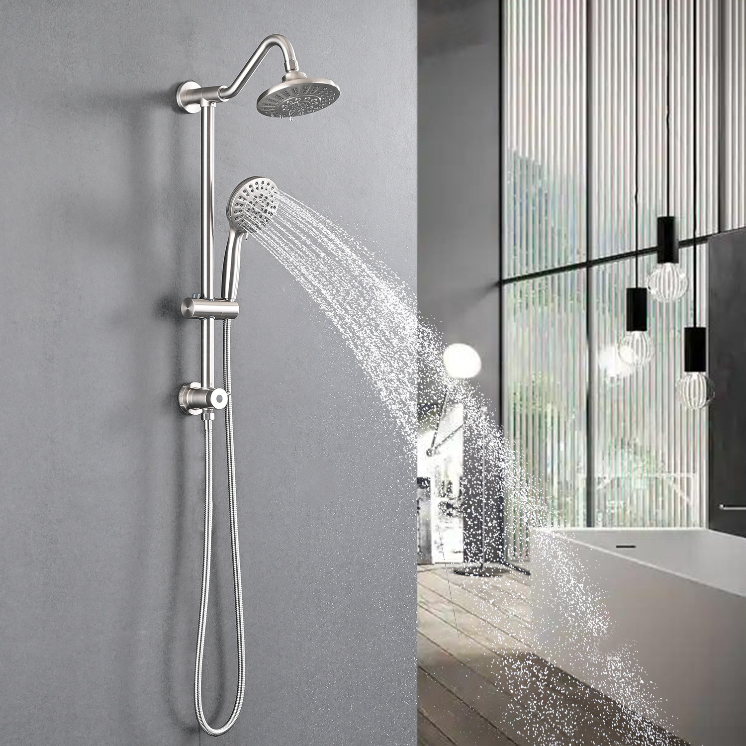 PROOX Shower System With 6" Rain Shower Head Wayfair