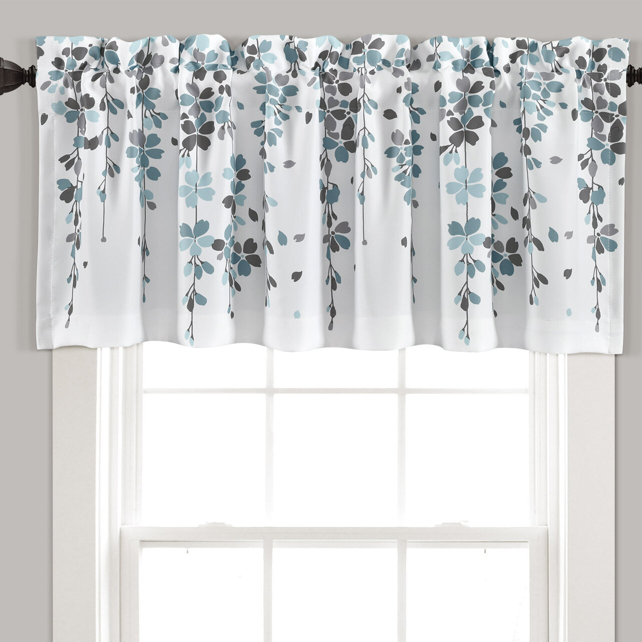 Red Barrel Studio® Parmar Floral Tailored 52'' Window Valance & Reviews ...