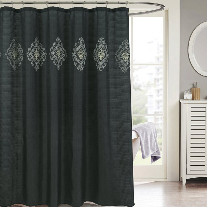 House Of Hampton Fontana Embroidered Canvas 13 Piece Shower