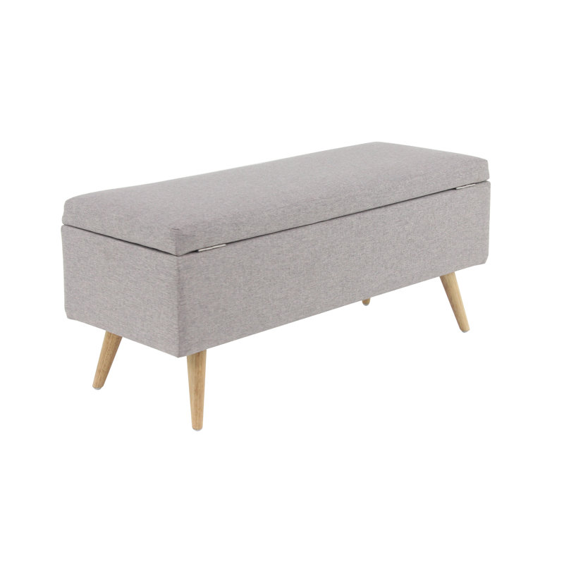 George Oliver Contemporary 18 X 40 Inch Grey Storage Bench