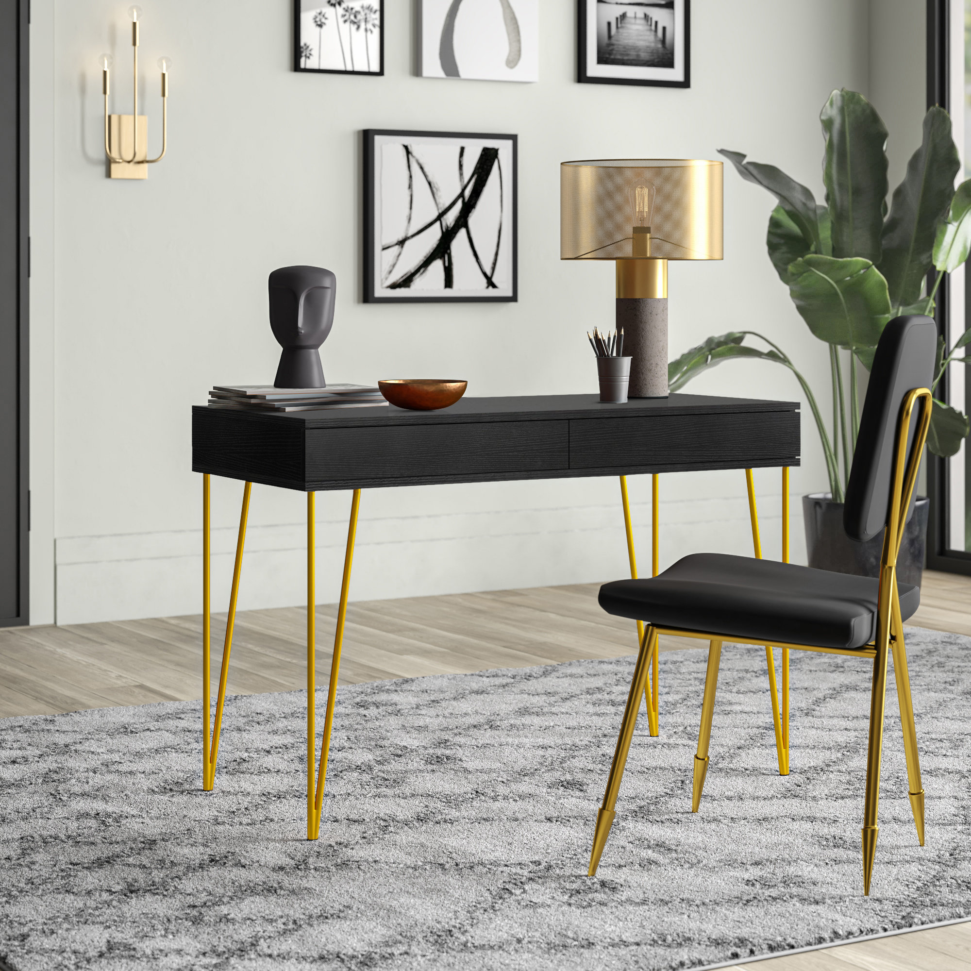 Mercury Row Pine Two Desk Reviews Wayfair