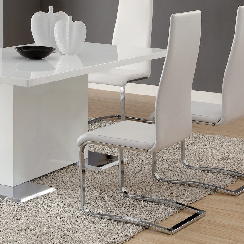 Infini Furnishings Modern Upholstered Dining Chair Reviews Wayfair Modern Upholstered Dining Chair