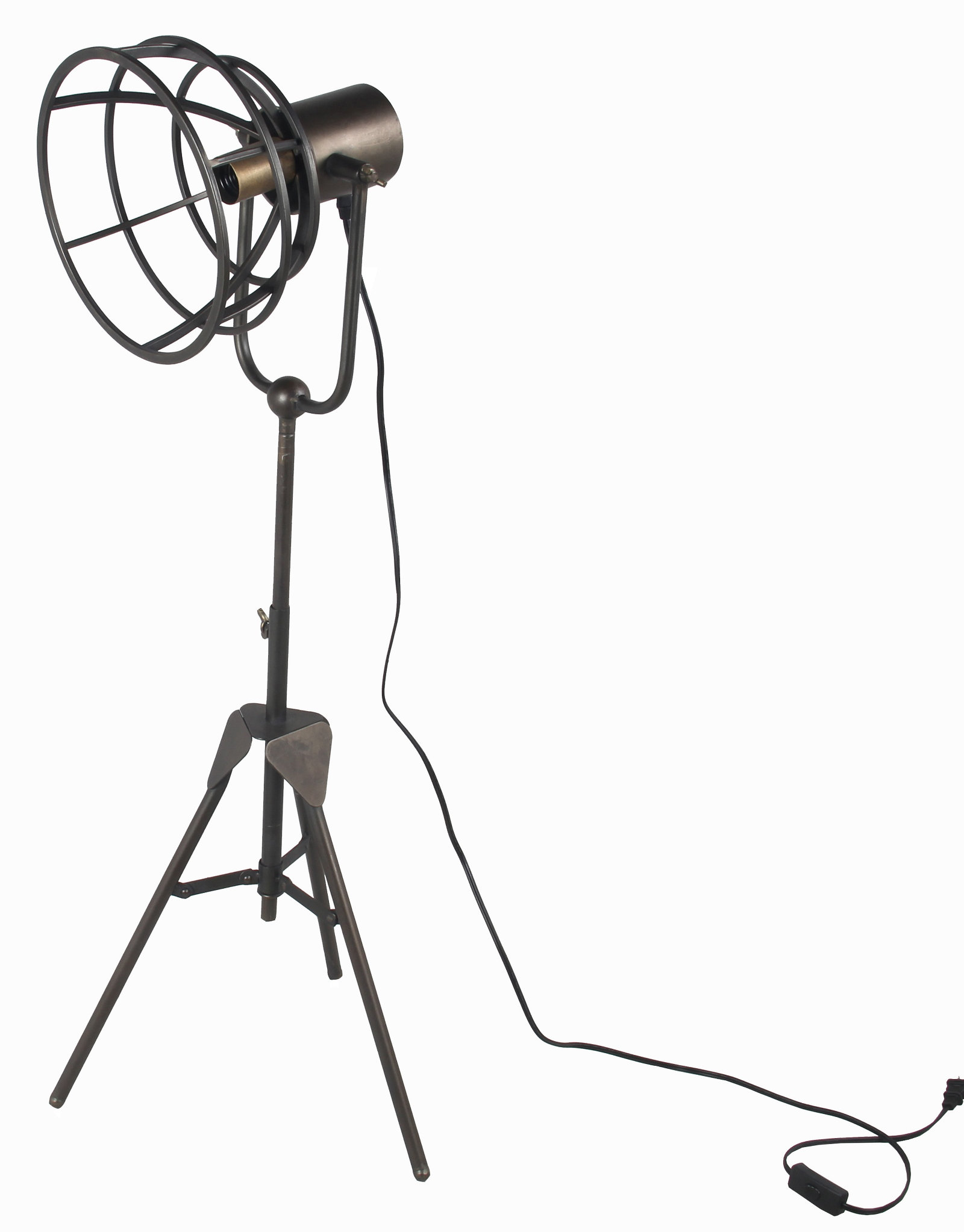 industrial tripod floor lamp