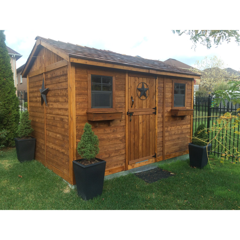 Outdoor Living Today Cabana 12 Ft W X 8 Ft D Wood Storage Shed