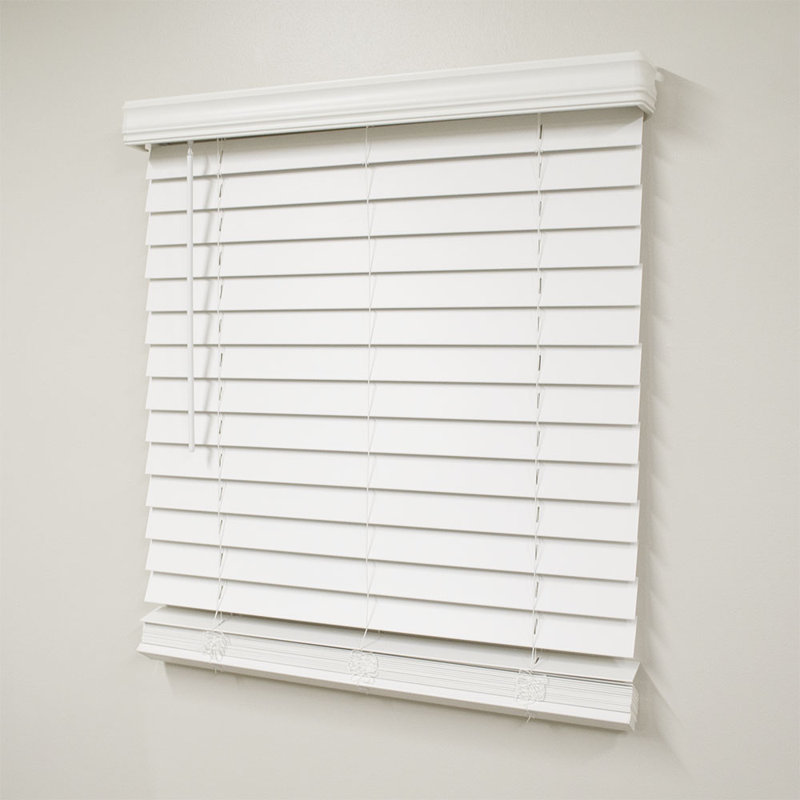 Symple Stuff Room Darkening 2.5-inch Faux Wood Horizontal/Venetian Blinds Blind Size: 17.5"W x 48"L