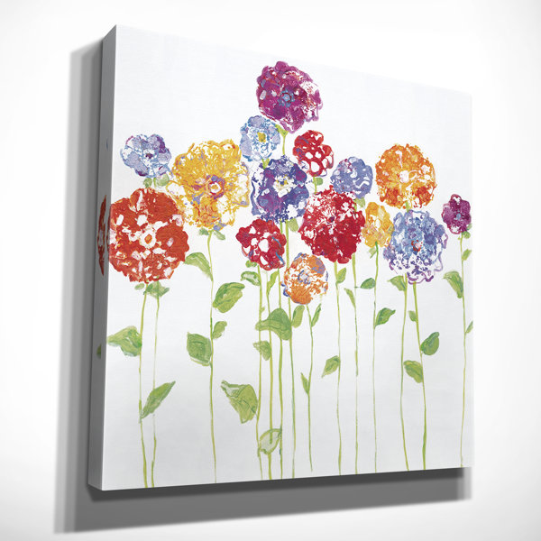 Latitude Run Pretty Posies Ii Oil Painting Print On Wrapped Canvas Wayfair