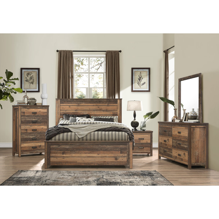 Industrial Lodge Home Justine Standard 3 Piece Configurable Bedroom Set