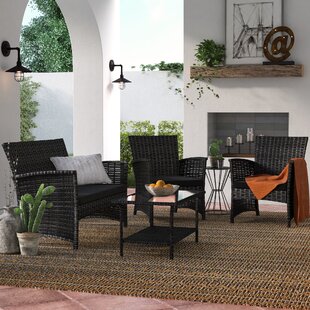 View Charon 4 Piece Rattan Sofa Seating Group with