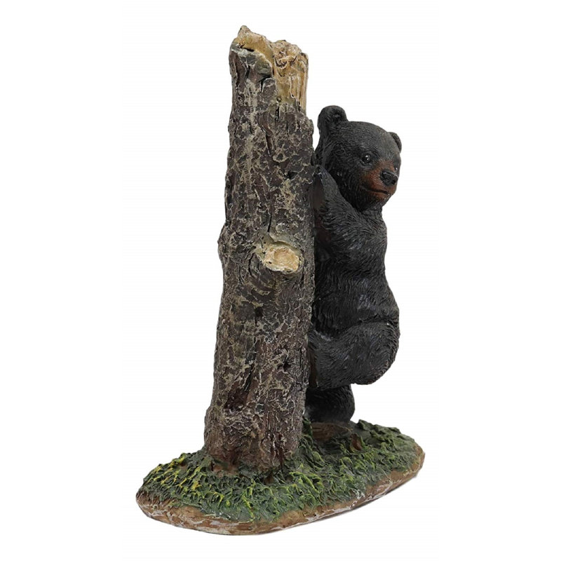 Millwood Pines Arreola Realistic Bear Climbing Tree Trunk Wayfair