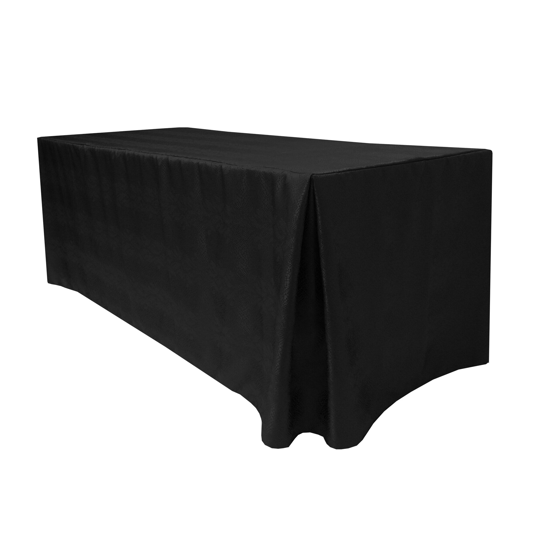 The Folding Table Cloth Black Rectangular 30x96x29 Black 2 PACK 