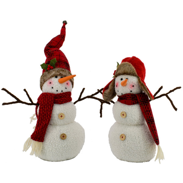 The Holiday Aisle® 2 Piece Snowman Figurines Set | Wayfair