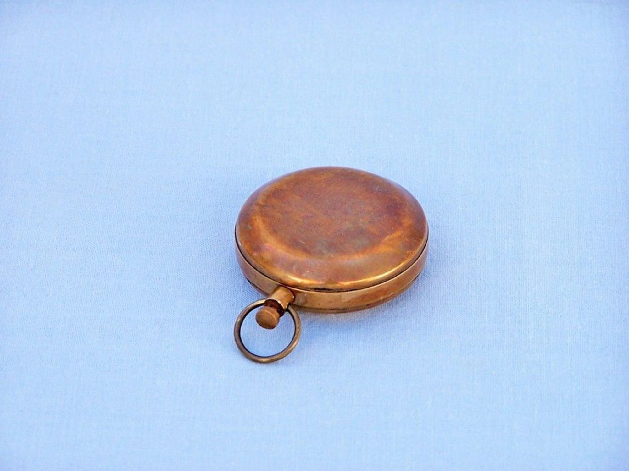 Nautical Decorative Brass Push Button Compass Maritime Vintage Pocket Compass