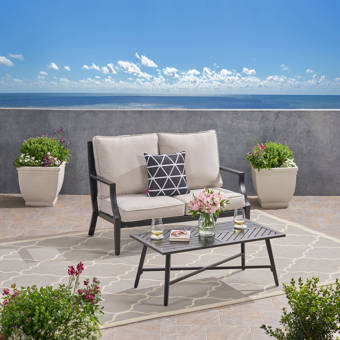 Trex Yacht Club Deep 4 Piece Sunbrella Sofa Seating Group With Cushions Wayfair
