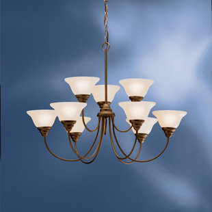 Go to store & view more images Ruhlman 9-Light Shaded Chandelier by Red Barrel Studio