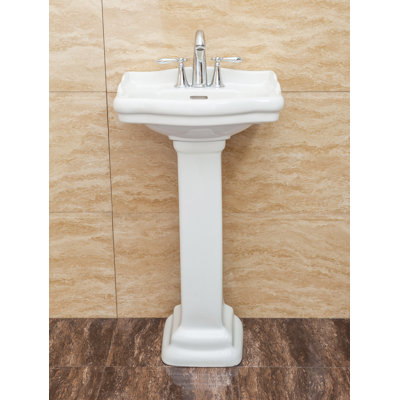 Roosevelt 27.5" Tall Vitreous China Oval Pedestal