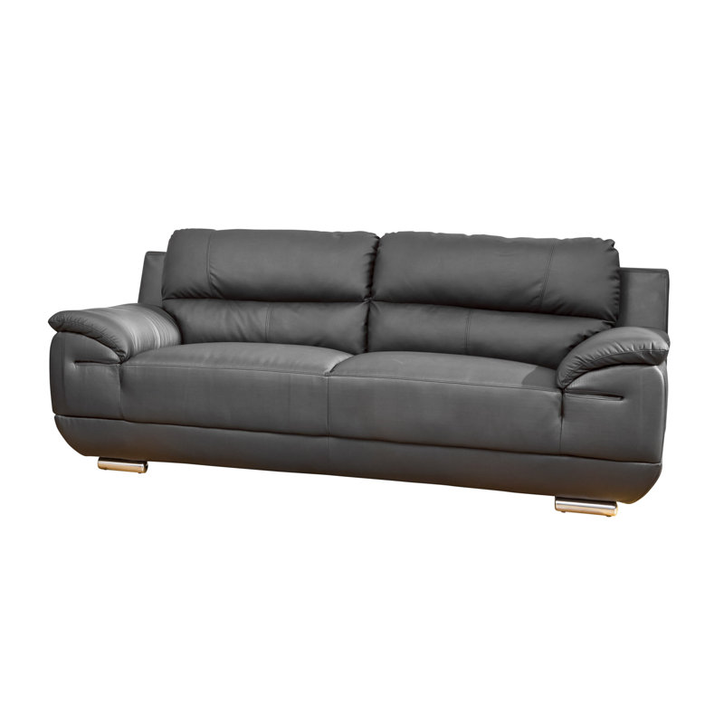 Ebern Designs Renata Genuine Leather 3 Seater Sofa Wayfair Co Uk Renata Genuine Leather 3 Seater Sofa