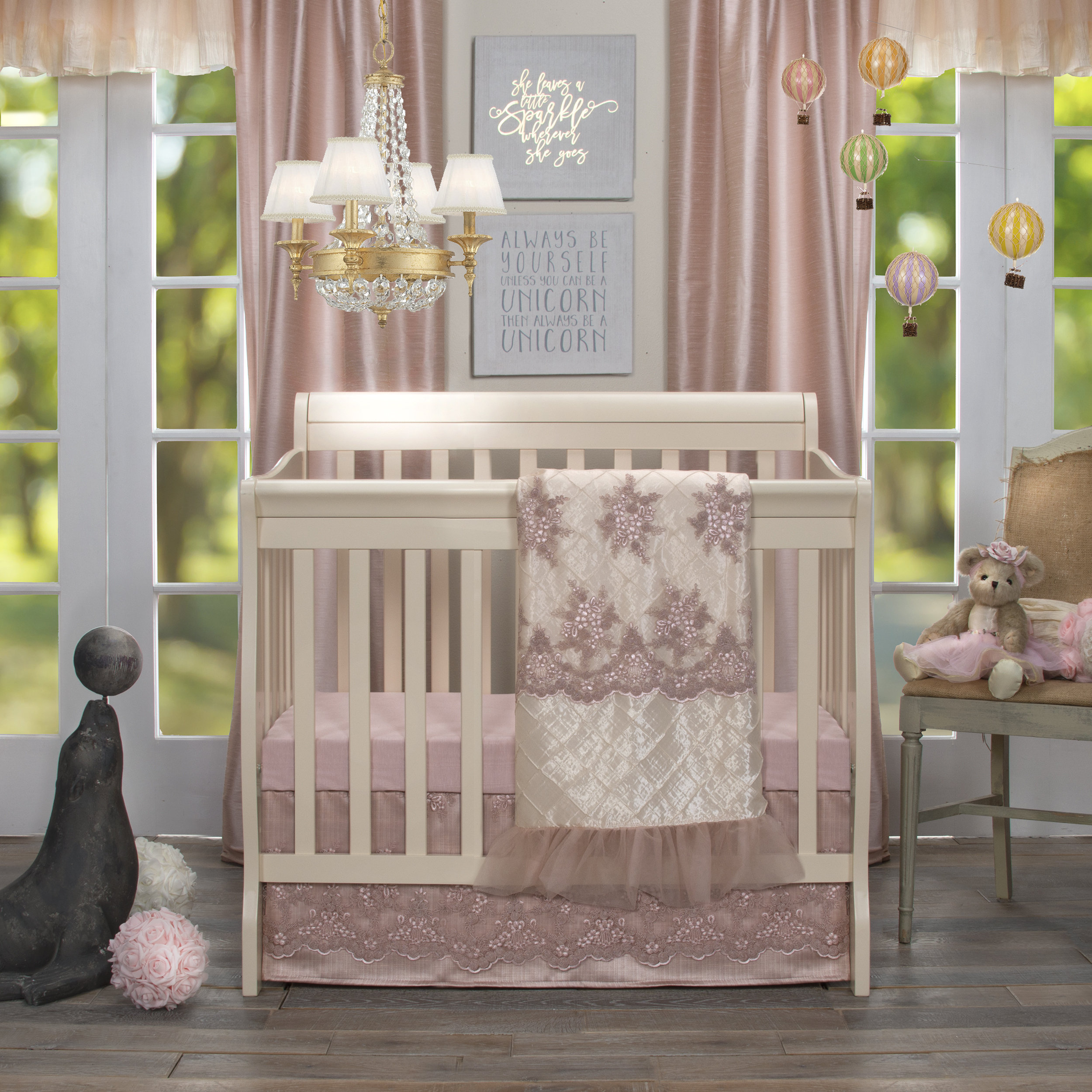 mini crib bed skirt