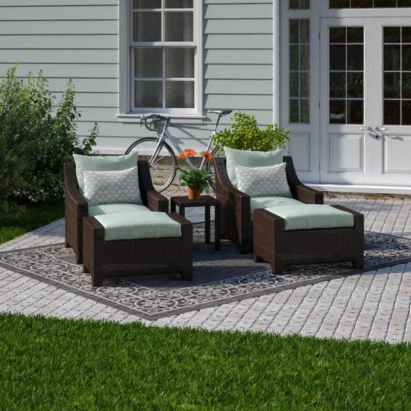 Three Posts Northridge 5 Piece Rattan Multiple Chairs Seating