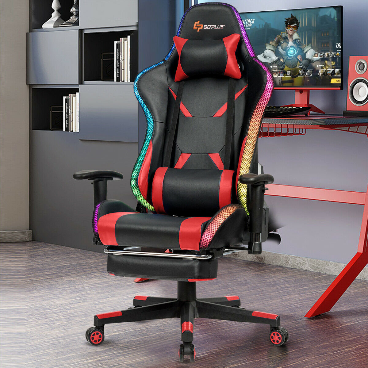 gaming chair with led lights and speakers