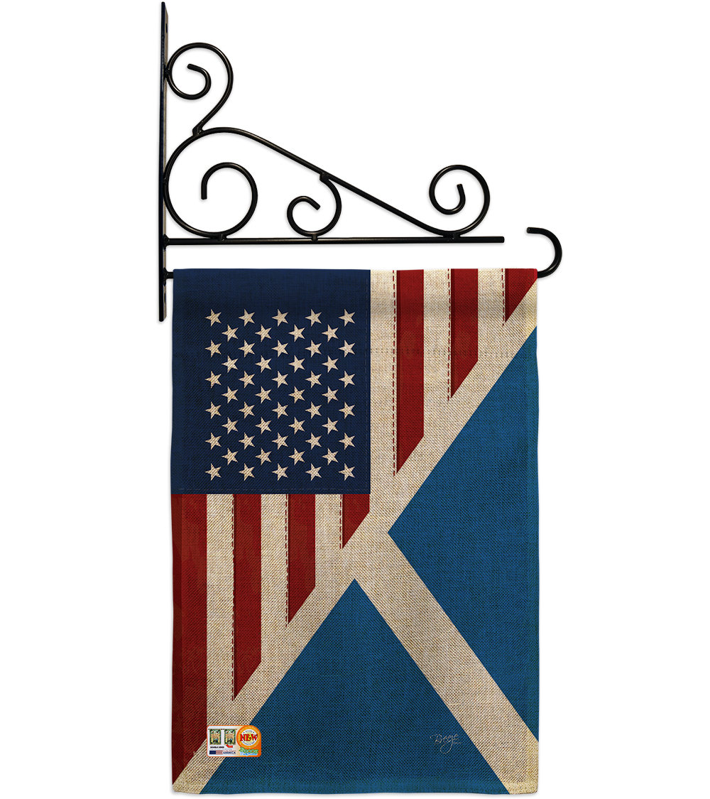 Breeze Decor American Scotland Friendship 2 Sided Burlap 19 X 13 In Garden Flag Wayfair