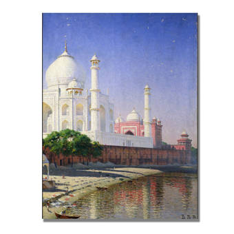 Trademark Art Taj Mahal By Vasili Vereschagin Painting Print On