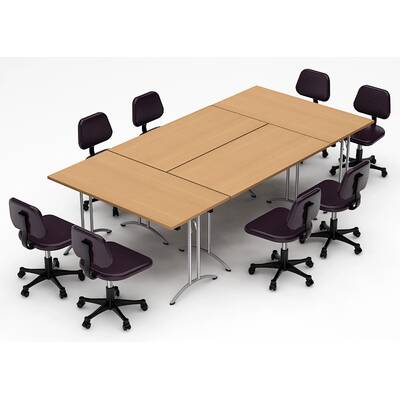 Brayden Studio Radner 11 Piece Rectangular Conference Table Set