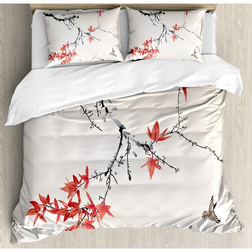 Housse De Couette Japon
 - East Urban Home Japanese Cherry Blossom Sakura Tree Branches Romantic Spring Themed Watercolor Picture Duvet Cover Set Wayfair Ca