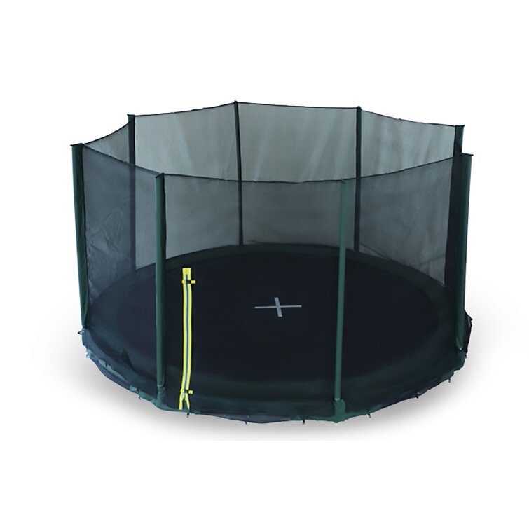 Super Jumper Inground 12' Round Trampoline with Safety Enclosure ...