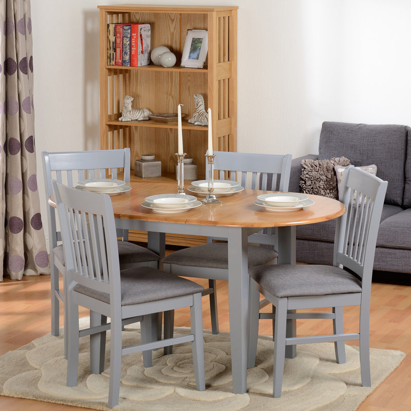 4 Chair Dining Sets august grove bouvet extendable dining set with 4 chairs & reviews 4 Chair Dining Sets august grove bouvet extendable dining set with 4 chairs & reviews