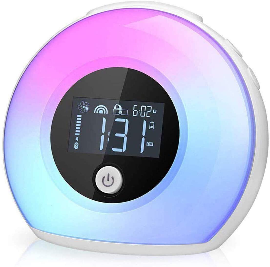 Clock Speakers Mini Bluetooth Speaker Alarm Clock Wireless Sound Box with LED Display for Home Outdoor Travel Pink,Alarm Clock Speaker 