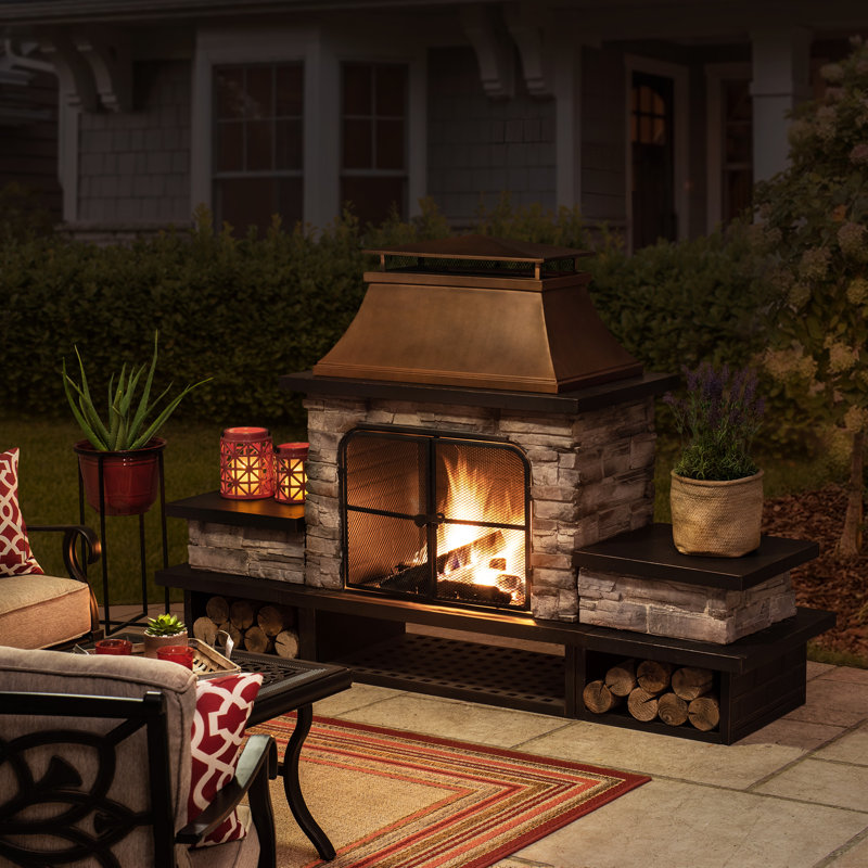 Freeport Park Baranowski Bel Aire Steel Wood Burning Outdoor
