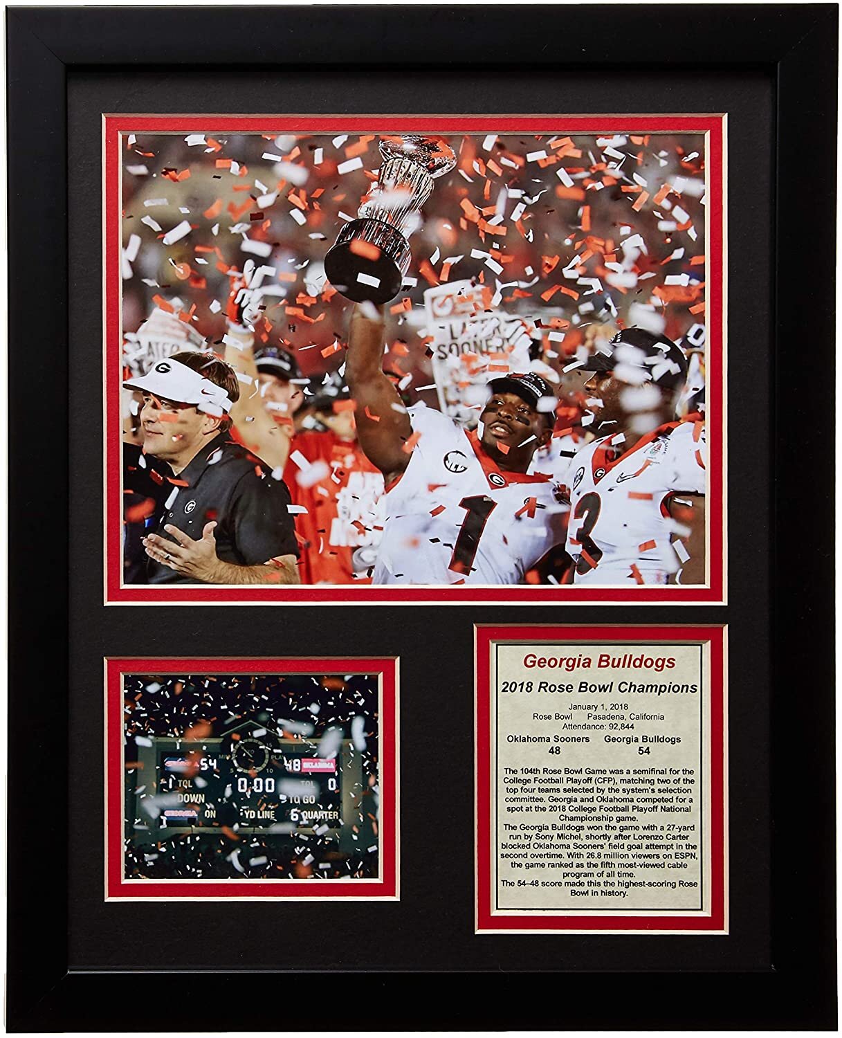Friends Family and University of Georgia Bulldogs 2 x 3 Wood Photo Frame