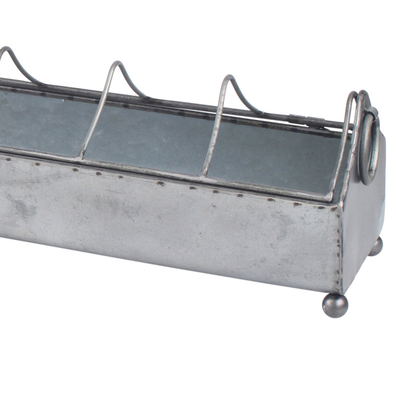 Gracie Oaks Donna Galvanized Metal Chicken Feeder Decorative Box