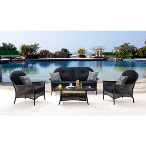 San Marino 4 Piece Deep Seating Group with Cushions