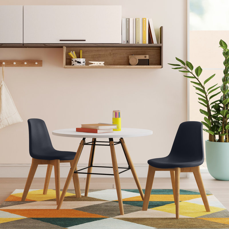 Isabelle Max Letendre Kids 3 Piece Round Table And Chair Set Reviews Wayfair