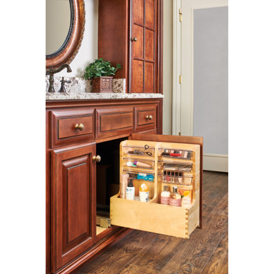 Rev-A-Shelf Wood Vanity Base Cabinet Organizer w/ Soft-Close