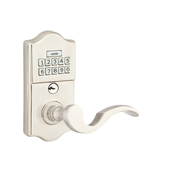 Emtek Classic Keyless Electronic Door Lever Wayfair Ca