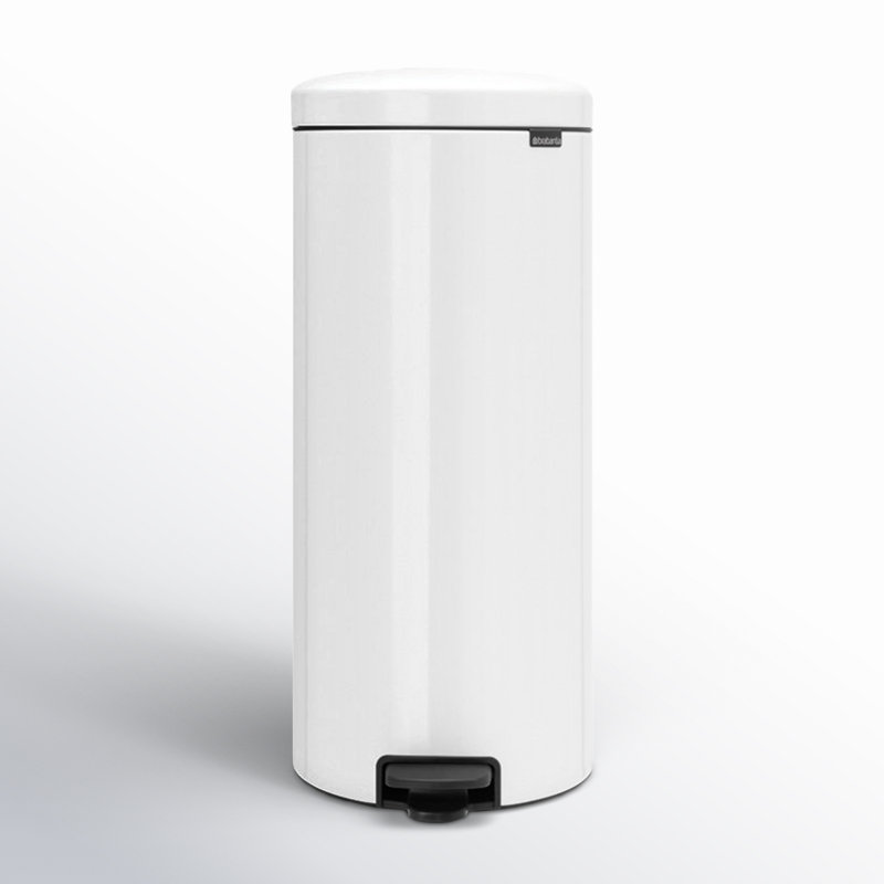 Brabantia NewIcon Step On Trash Can, 8 Gallon (30 Liter) Color: White
