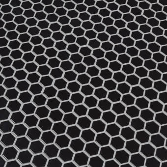 Msi Domino Hexagon 1 X 1 Porcelain Mosaic Tile In Matte Black White Wayfair