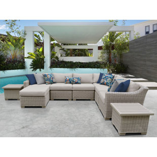 Claire 9 Piece Sectional Seating Group with Cushions
