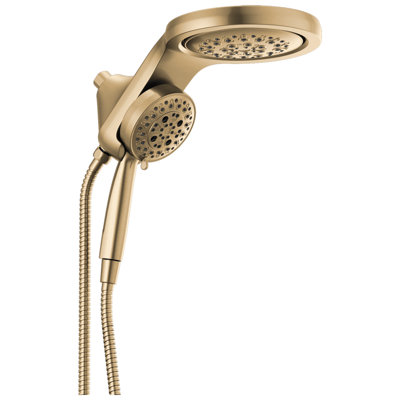 Hydrorain 5 Setting TwoinOne Full Handheld Shower Head with H2Okinetic Technology Delta Finish Champagne Bronze