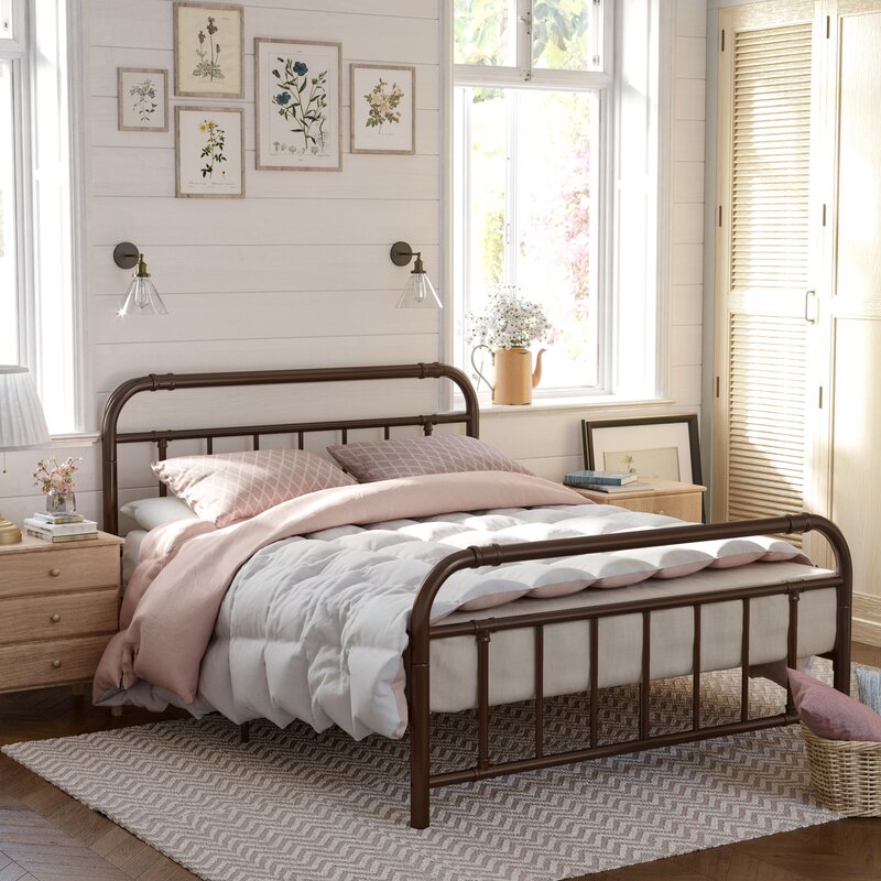 Andover Mills Perez Metal Bed Frame Reviews Wayfair