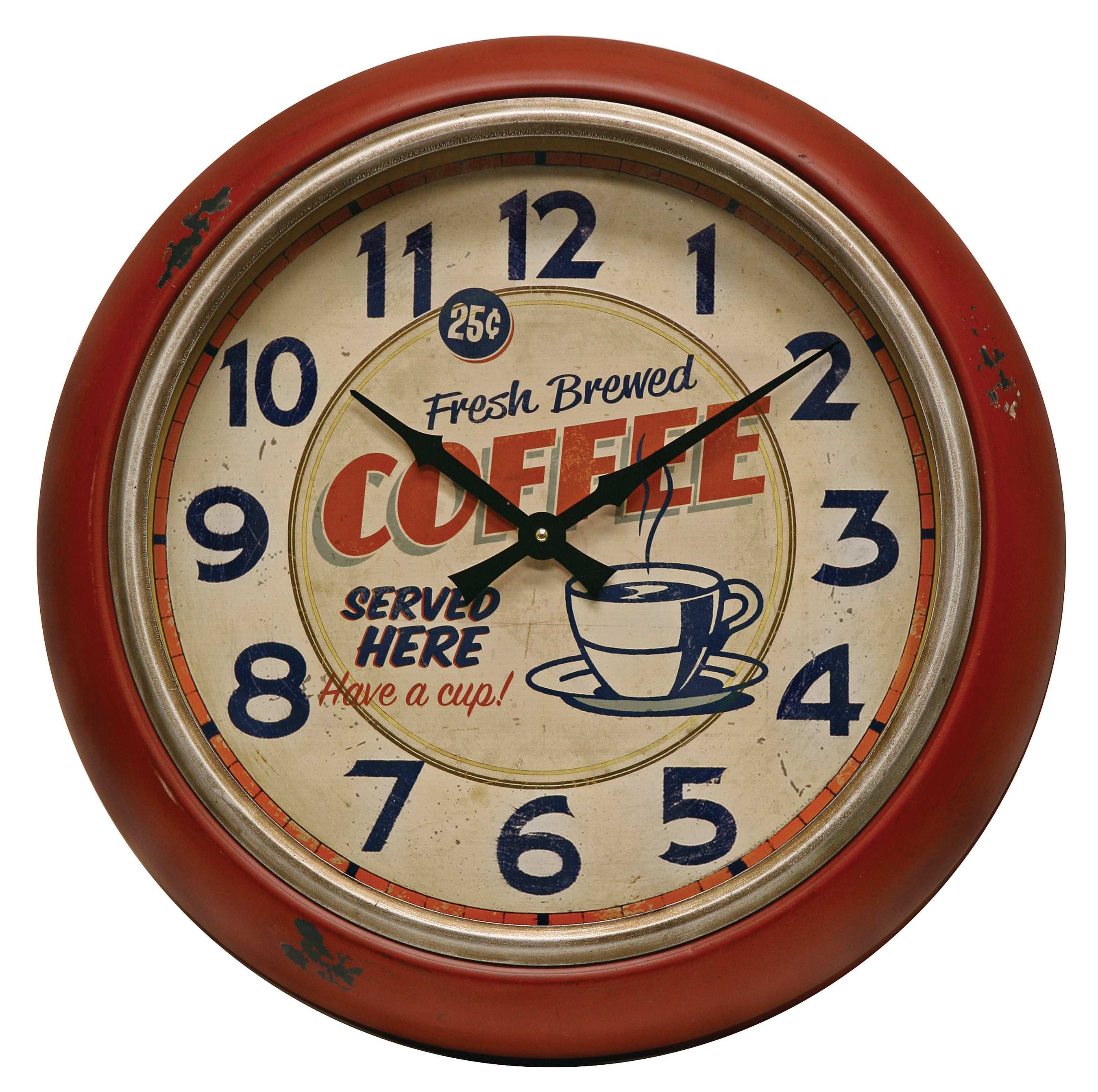 Breakwater Bay Rutan Coffee 18 Wall Clock Reviews Wayfair