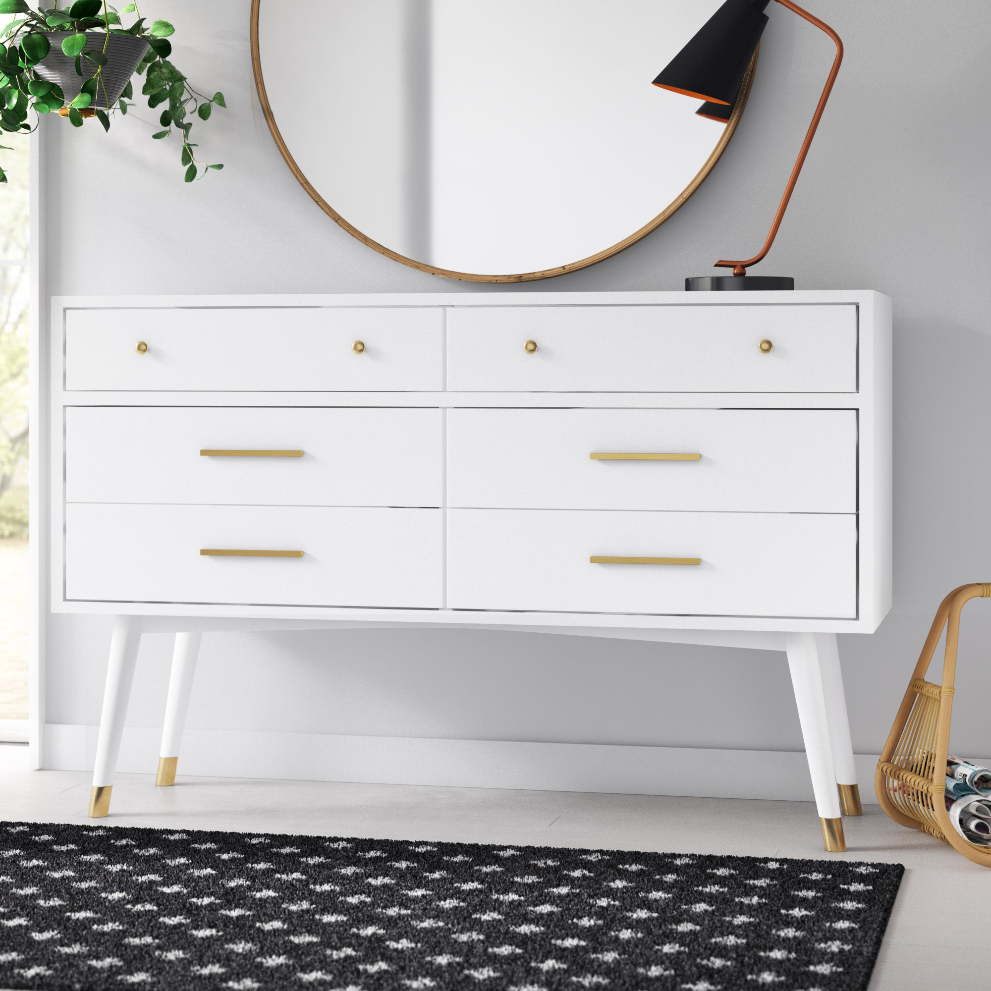 Winhall 6 Drawer Double Dresser Reviews Allmodern
