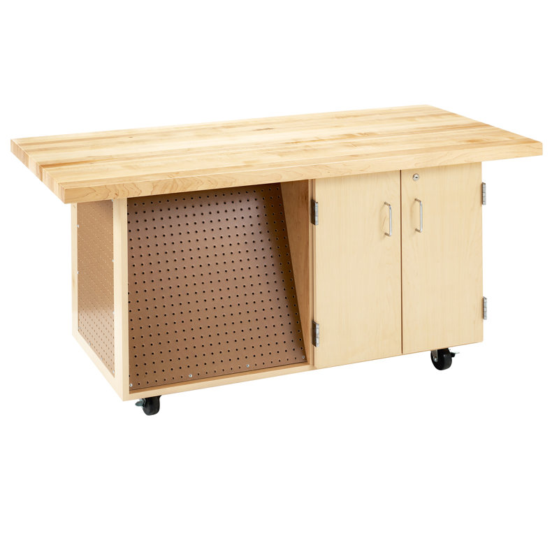 Shain Mobile Demo Utility 60 W Wood Top Workbench Wayfair
