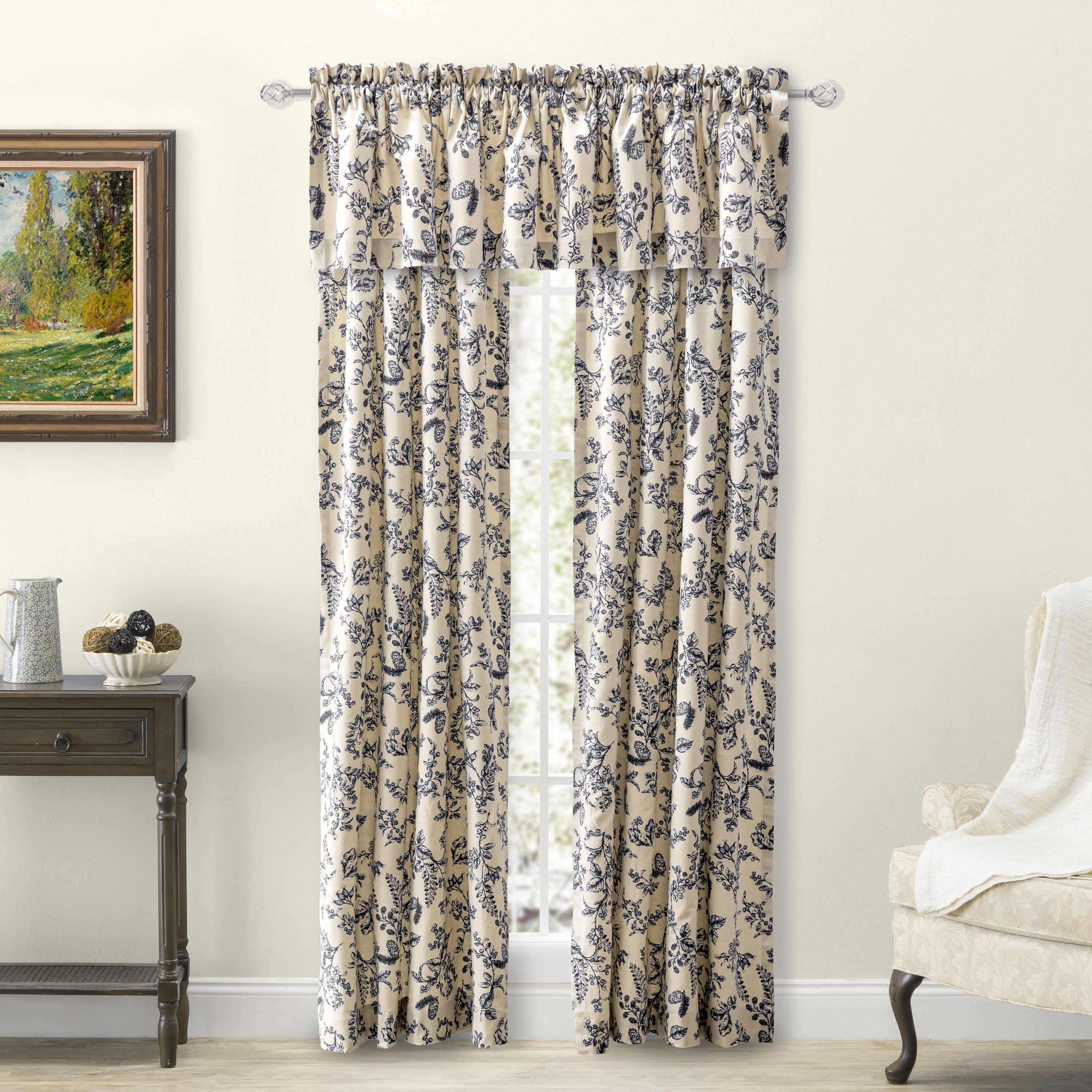 Red Barrel Studio® Waverly 100% Cotton Room Darkening Curtains / Drapes ...